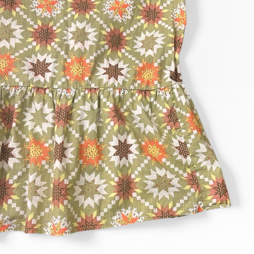 Universal Thread Green Orange Quilt Pattern Maxi … - image 11